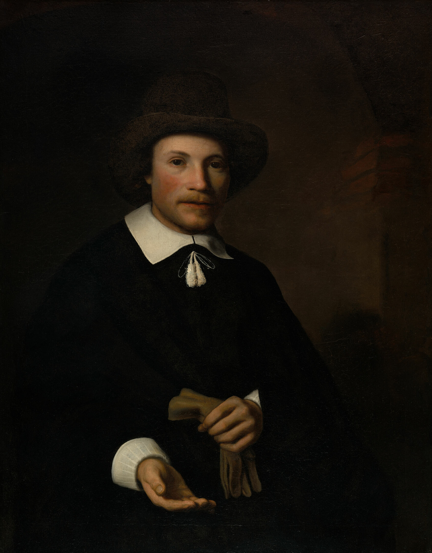 A work made of oil on canvas.