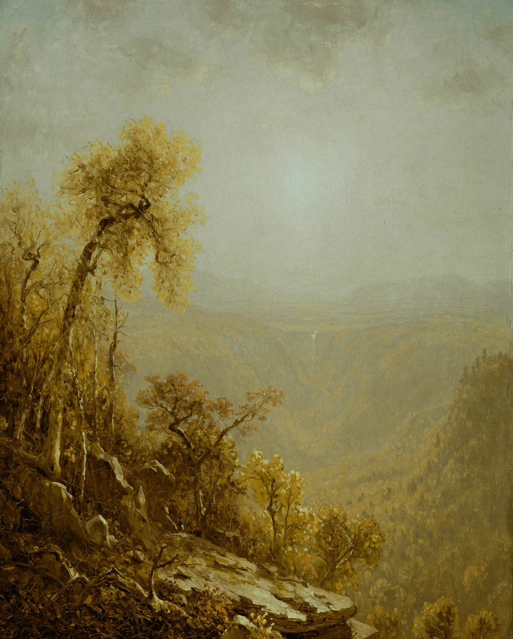 A work made of oil on canvas.