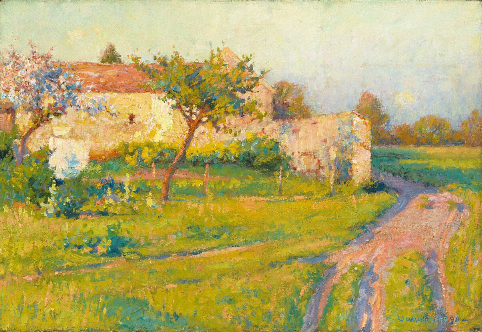 A work made of oil on canvas.