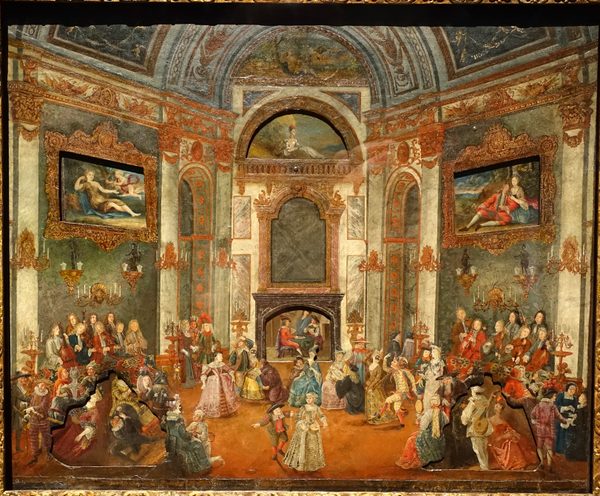 Mechanical painting with scene changes (tableau changeant), attributed to Antoine Watteau, France, 1710, oil on paper on brass - Metropolitan Museum of Art - New York City - DSC07121 by Daderot