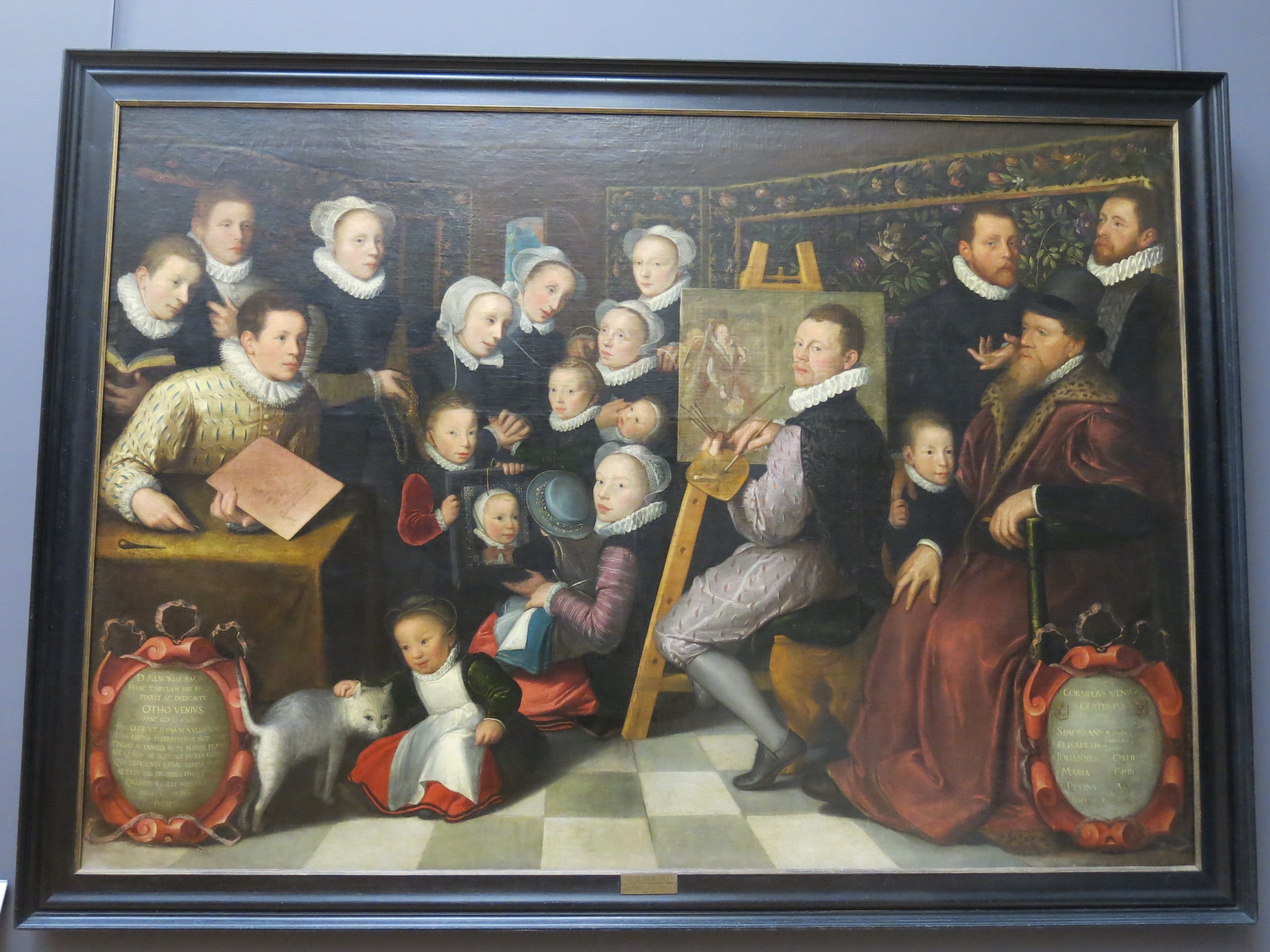 Otto van Veen - The Artist Painting, Surrounded by his Family (Louvre, INV 1911) by Tangopaso