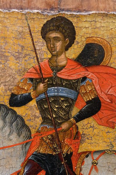 St George riding Louvre MI351 n1 by Marie-Lan Nguyen