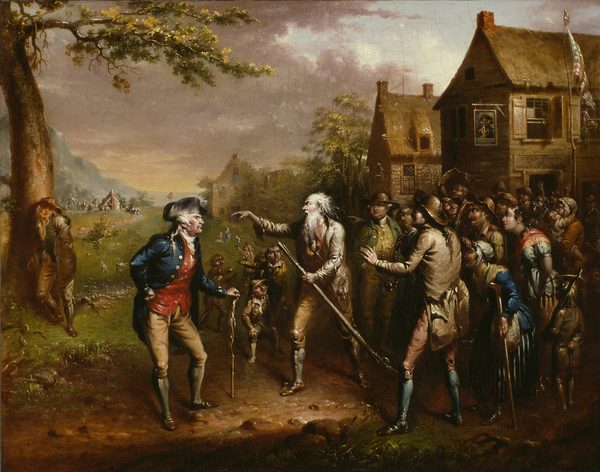 A work made of oil on canvas.