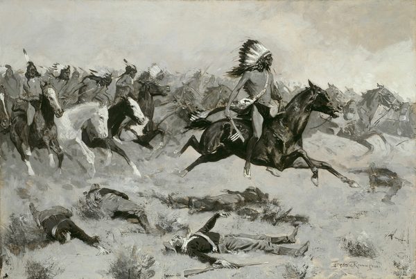 A work made of oil on canvas.