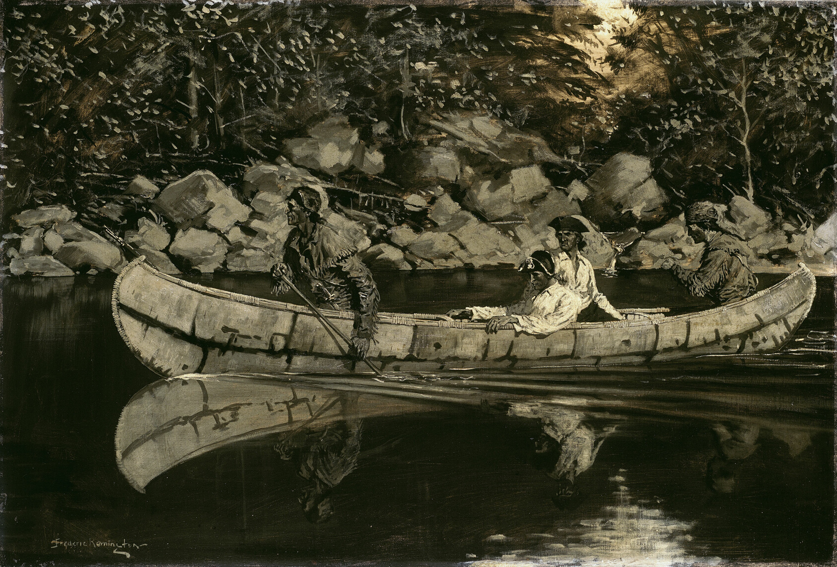 A work made of oil on canvas.