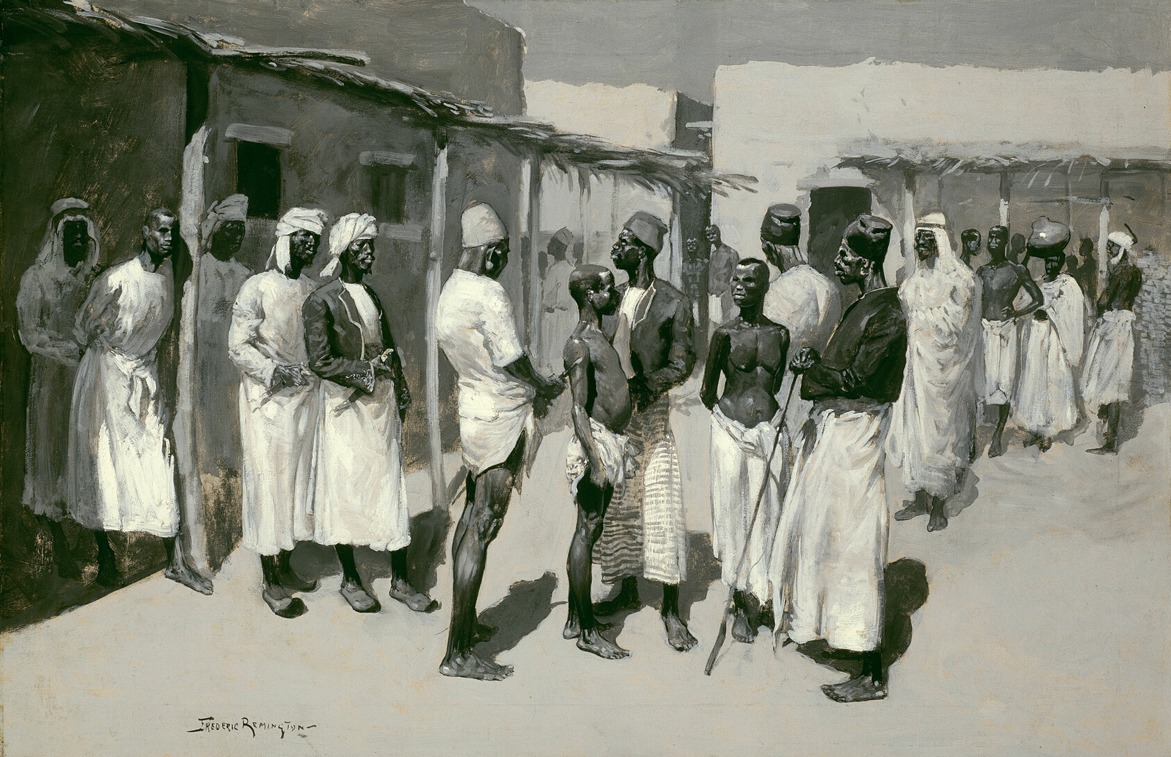 A work made of oil on canvas.