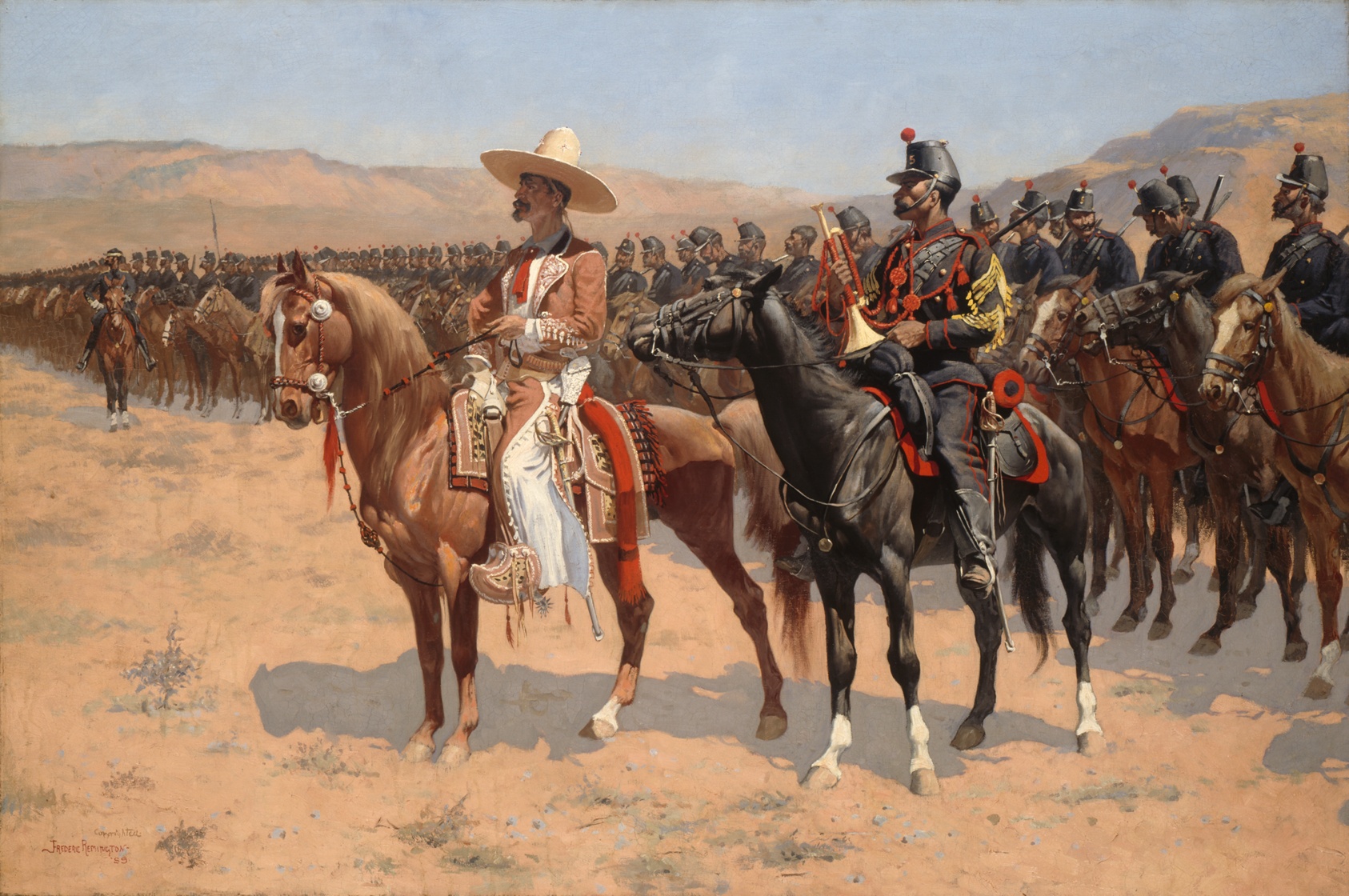 A work made of oil on canvas.