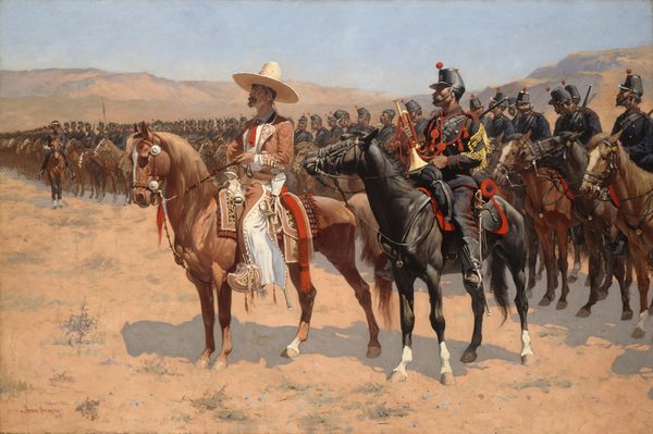 A work made of oil on canvas.